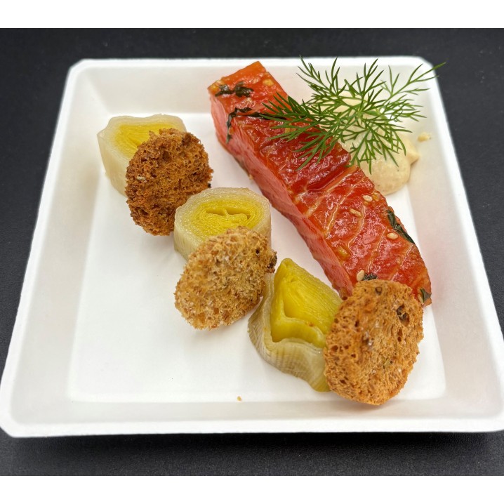 Barette de saumon poireaux...