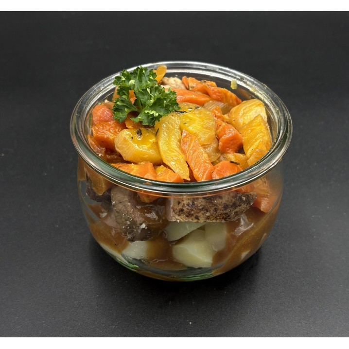 Veau jus au thym, pommes de...