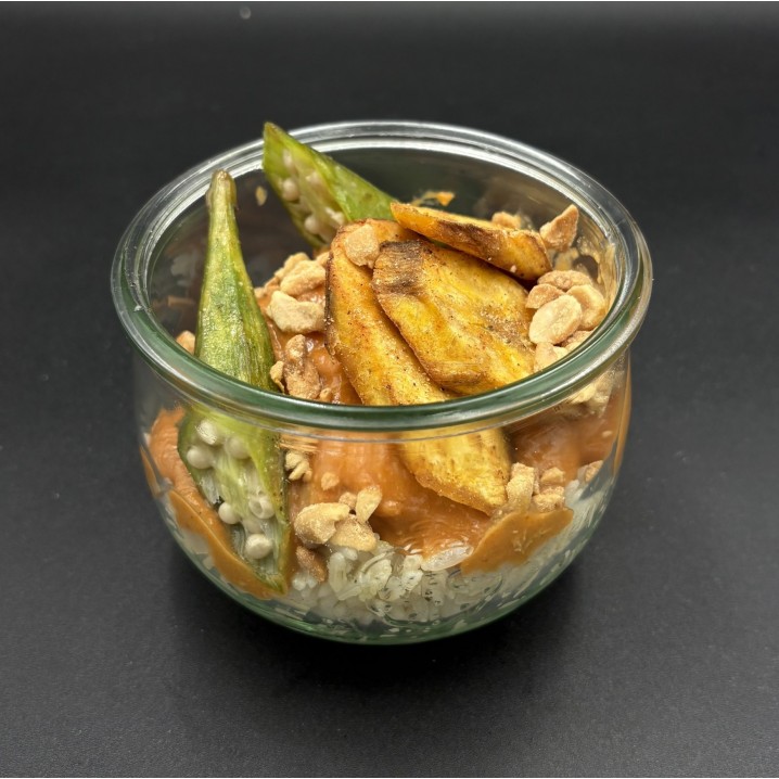 Mafé de poulet, riz pilaf...