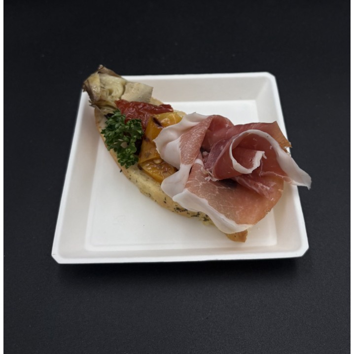 Focaccia au jambon cru